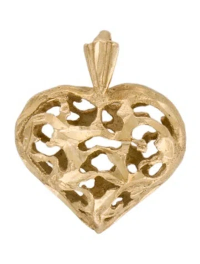 Pre-owned Pendant 14k Heart  In Multi