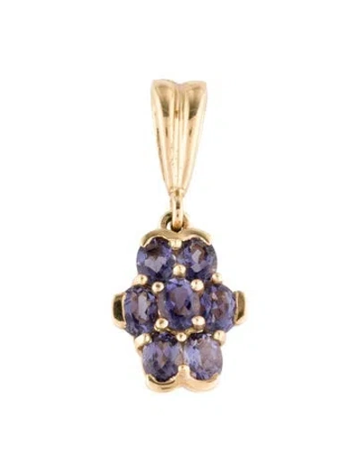 Pre-owned Pendant 14k Iolite  In Multi
