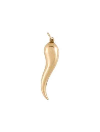 Pre-owned Pendant 14k Italian Horn  In Multi