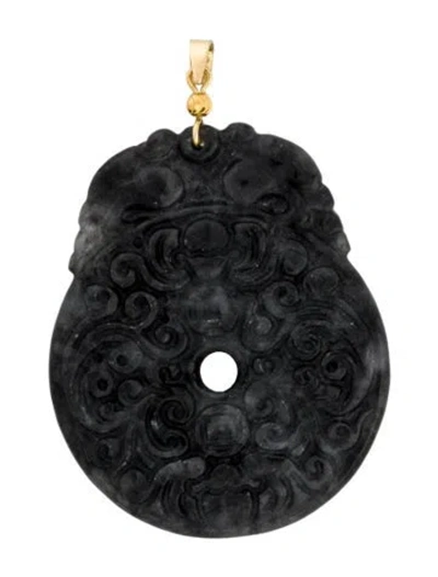 Pre-owned Pendant 14k Jadeite  In Multi