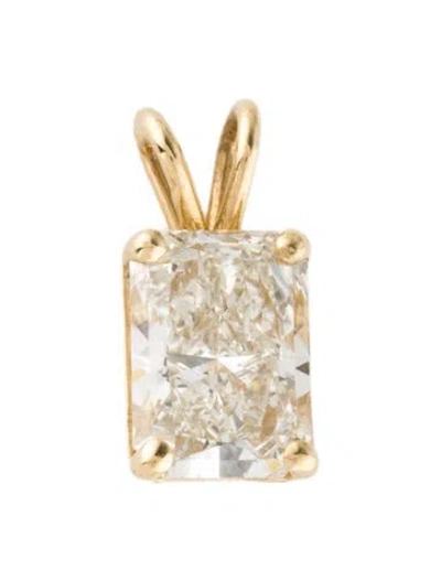 Pre-owned Pendant 14k Lab-grown Diamond , 0.75" In Multi