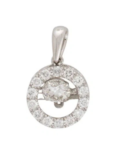 Pre-owned Pendant 14k Lab-grown Diamond  In Multi