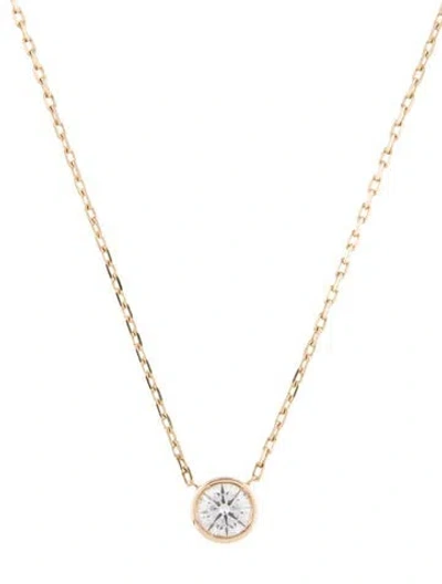 Pre-owned Pendant 14k Lab-grown Diamond  Necklace, 18" In Multi