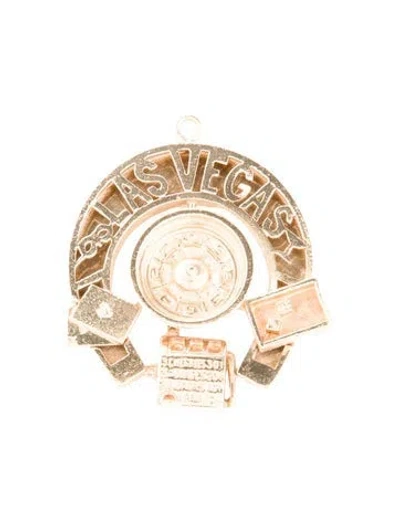 Pre-owned Pendant 14k Las Vegas Souvenir , 1.5" In Multi