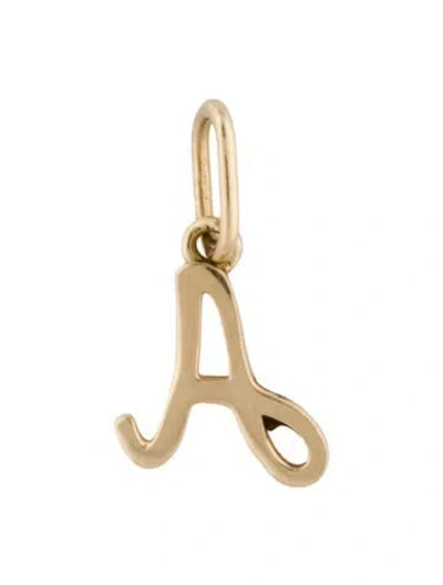 Pre-owned Pendant 14k Letter 'a' Charm , 0.5" In Multi