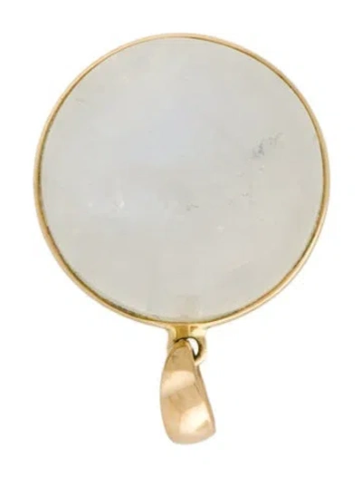 Pre-owned Pendant 14k Moonstone Labradorite  In Multi