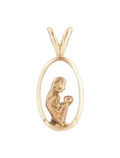 Pre-owned Pendant 14k Mother Daughter  In Multi