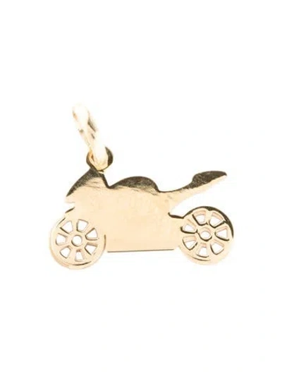 Pre-owned Pendant 14k Motorcycle  In Multi