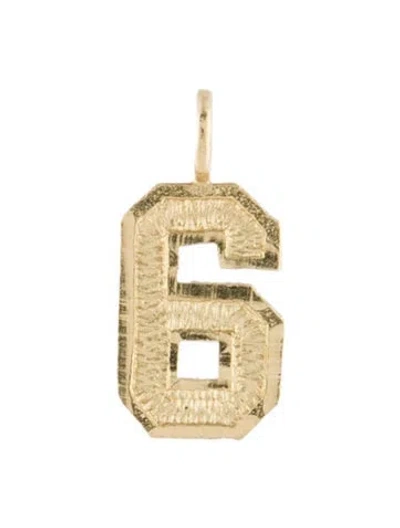 Pre-owned Pendant 14k Number '6'  In Multi