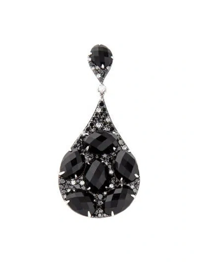 Pre-owned Pendant 14k Onyx & Diamond  In Multi