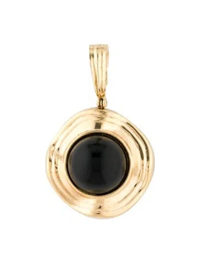 Pre-owned Pendant 14k Onyx , 1.75" In Multi