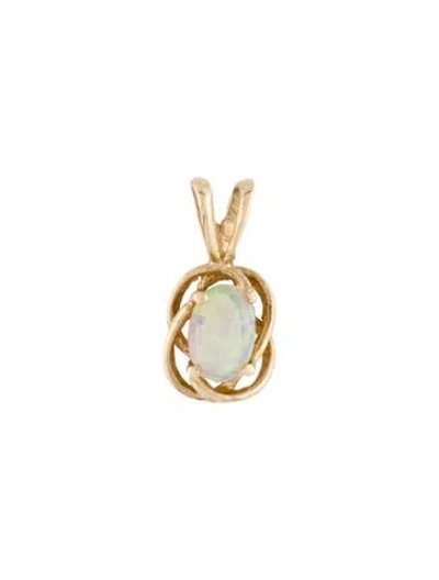 Pre-owned Pendant 14k Opal , 0.5" In Multi