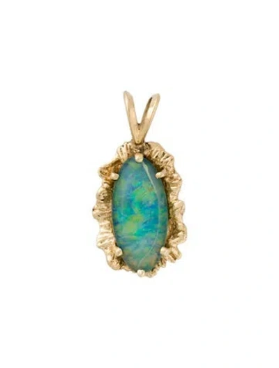 Pre-owned Pendant 14k Opal Triplet , 1" In Multi