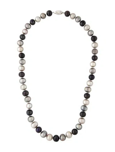 Pre-owned Pendant 14k Pearl Bead Strand Necklace, 19" In Multi