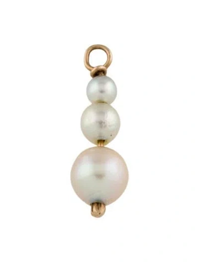 Pre-owned Pendant 14k Pearl Charm, 0.75" In Multi