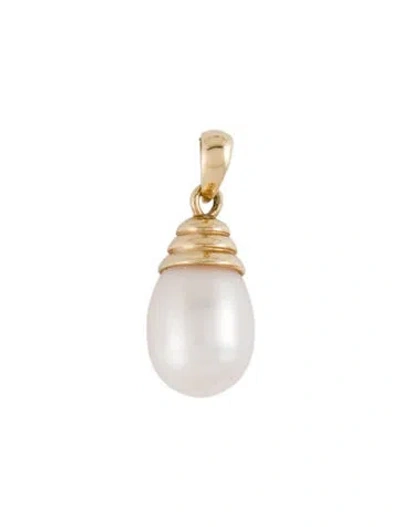 Pre-owned Pendant 14k Pearl Charm  In Multi