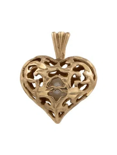 Pre-owned Pendant 14k Pearl , 0.75" In Multi