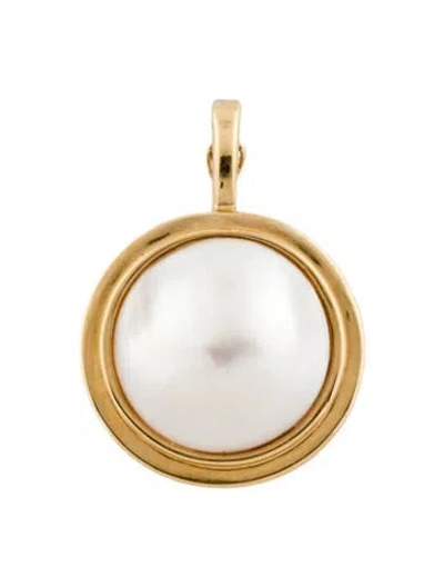 Pre-owned Pendant 14k Pearl  In Multi