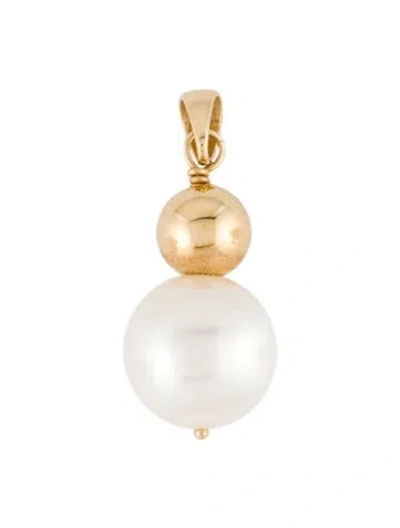 Pre-owned Pendant 14k Pearl  In Multi