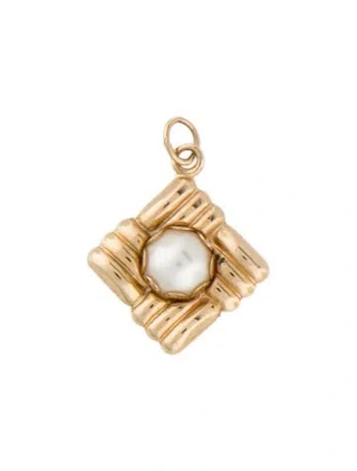 Pre-owned Pendant 14k Pearl  In Multi