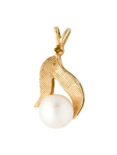 Pre-owned Pendant 14k Pearl  Necklace In Multi