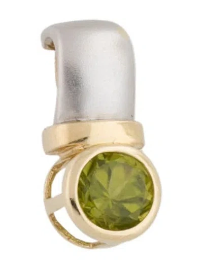 Pre-owned Pendant 14k Peridot , .25" In Multi
