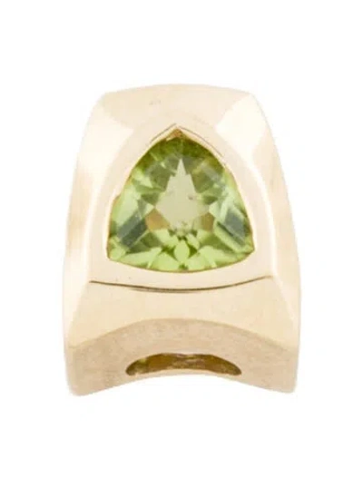 Pre-owned Pendant 14k Peridot Sliding  In Multi