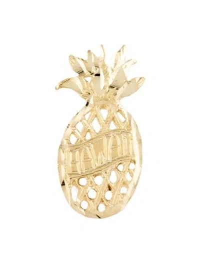 Pre-owned Pendant 14k Pineapple Charm , 1" In Multi