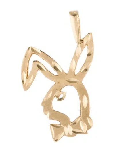 Pre-owned Pendant 14k Playboy , 1" In Multi