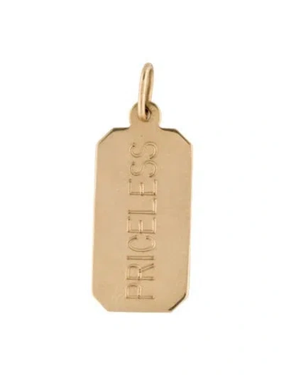 Pre-owned Pendant 14k 'priceless' Tag , 1.25" In Multi