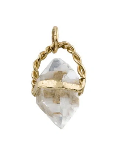 Pre-owned Pendant 14k Quartz  In Multi
