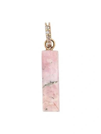 Pre-owned Pendant 14k Rhodochrosite , 1" In Multi