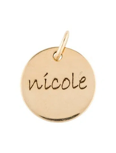 Pre-owned Pendant 14k Round 'nicole'  In Multi