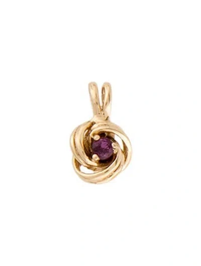 Pre-owned Pendant 14k Ruby Charm  In Multi
