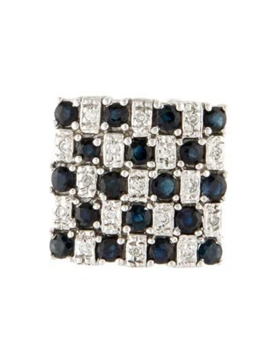 Pre-owned Pendant 14k Sapphire & Diamond  In Multi