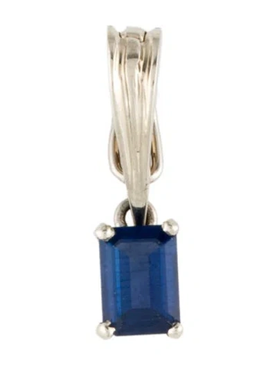 Pre-owned Pendant 14k Sapphire  In Multi