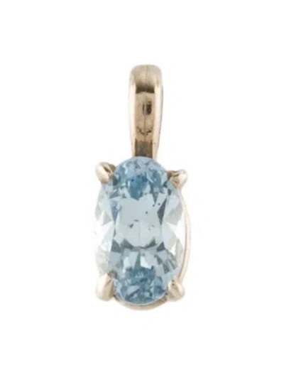 Pre-owned Pendant 14k Sapphire  In Multi