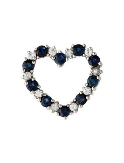 Pre-owned Pendant 14k Sapphire  In Multi