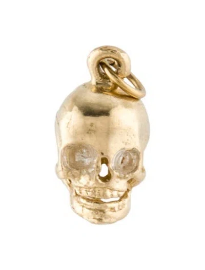 Pre-owned Pendant 14k Skull  In Multi
