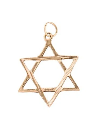 Pre-owned Pendant 14k Star Of David , 1" In Multi