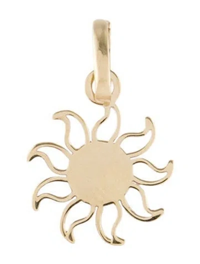 Pre-owned Pendant 14k Sun  In Multi