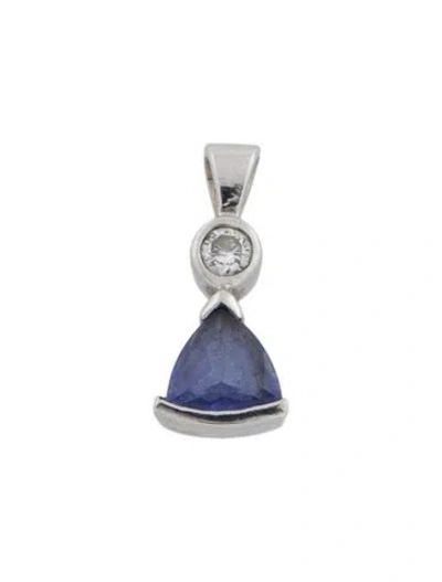 Pre-owned Pendant 14k Tanzanite & Diamond  In Multi