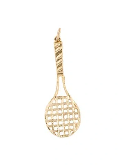 Pre-owned Pendant 14k Tennis Racket  In Multi