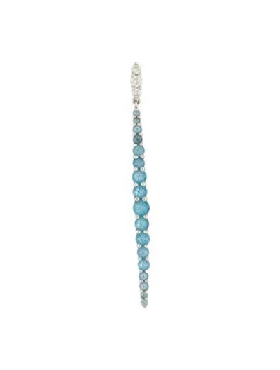 Pre-owned Pendant 14k Topaz & Diamond Drop , 2" In Multi