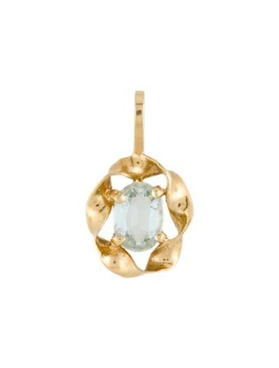 Pre-owned Pendant 14k Topaz Twist , 0.75" In Multi