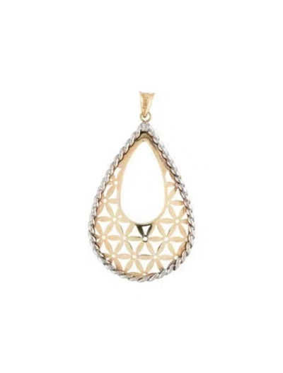 Pre-owned Pendant 14k Two-tone Drop  In Multi