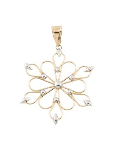 Pre-owned Pendant 14k Two-tone , 2.25" In Multi