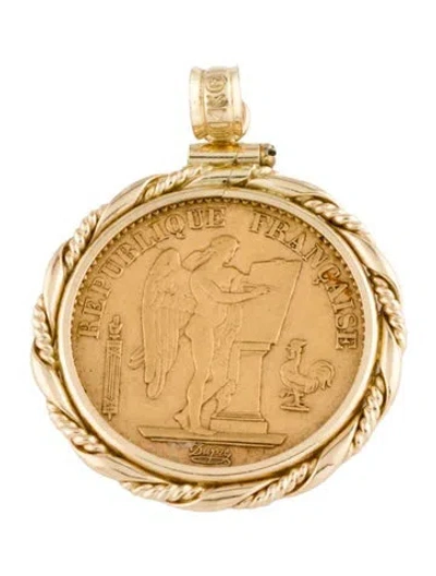 Pre-owned Pendant 1875 20 Francs Coin , 1.25" In Multi