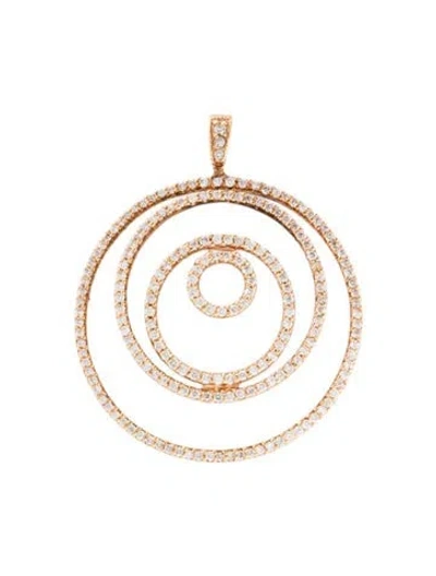 Pre-owned Pendant 18k 1.02ctw Diamond Circular  In Multi
