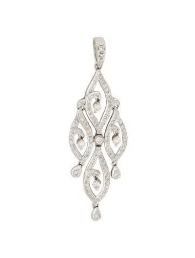 Pre-owned Pendant 18k 1.07ctw Diamond  In Multi